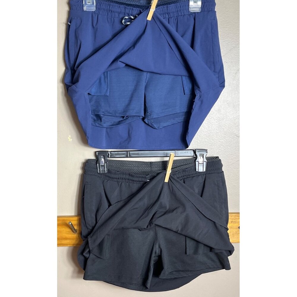 Skorts Bundle 2 Woven Trek Performance Athleisure Black Navy Sportswear Women M - Picture 2 of 12